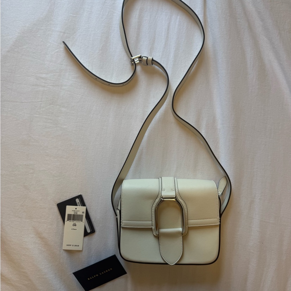 Women’s Cream Crossbody Bag with Buckle Detail